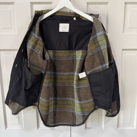 Wilfred Free The Ganna Oversized Shirt Jacket Shacket Wool Plaid Button XS EUC - Picture 4 of 12